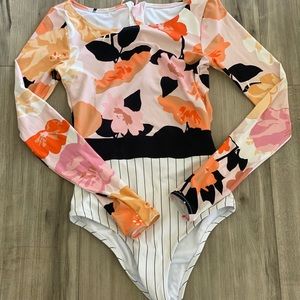 Long sleeve one piece swimsuit